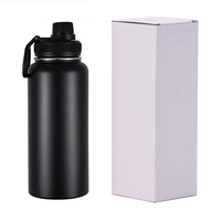 Bouteille d'eau sport en acier inoxydable 304 de 32 oz, double paroi, isolée sous vide, anti-fuite, avec logo personnalisé, gourde de voyage portable