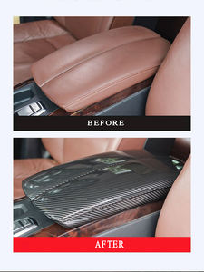 Garnitures d'accoudoir central de voiture en fibre de carbone pour <span class=keywords><strong>bmw</strong></span> X5 <span class=keywords><strong>X6</strong></span> F15 F16 2014 2015 2016 <span class=keywords><strong>2017</strong></span> 2018 2019 Kit d'accessoires automobiles - Product Image 2