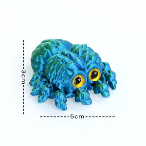 Modèle d'araignée articulée rétractable en plastique imprimé en 3D, jouet mignon, ornements créatifs, cadeau d'anniversaire - Product Image 4