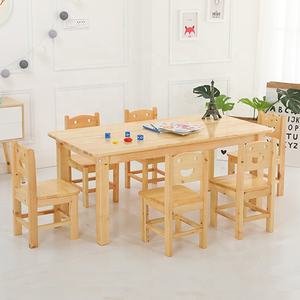 Mesa y silla de actividades de madera Montessori para niños, juegos de mesa y sillas de madera para preescolar, aula, guardería, estudio - Product Image 5