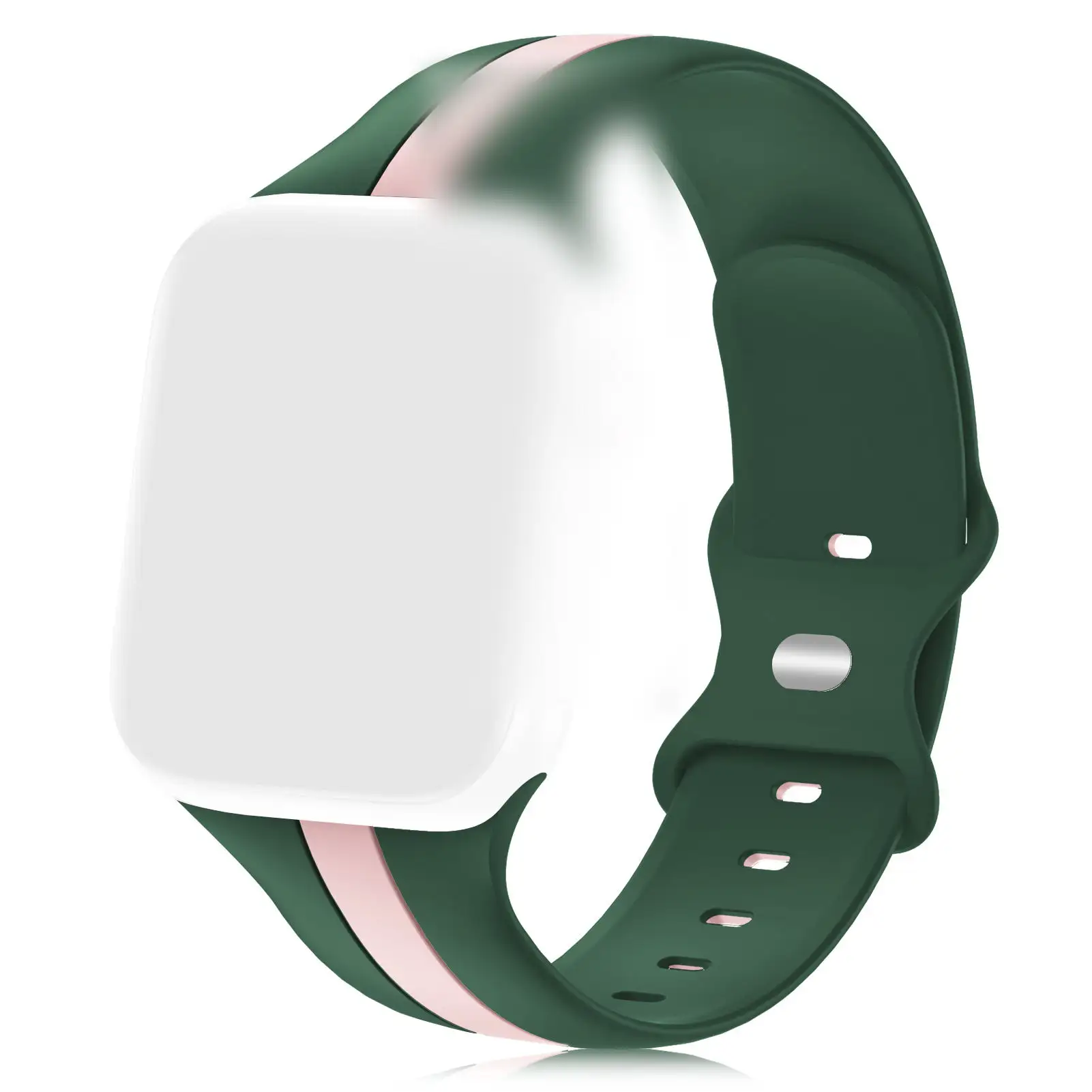 Pulseira de silicone para relógio Apple Watch Series APPL Ultra 9 8 7 em borracha macia esportiva, pulseira de silicone à prova d'água para mergulhador, cor dupla