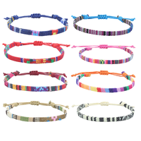 Pulsera Tejida Ajustable de Estilo Budista Go2boho, Pulsera Religiosa Trenzada Hecha a Mano para Mujeres y Hombres