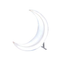 Lampe de sol extérieure en résine PE IP65, lumière lunaire lumineuse, décorative, en forme de croissant, pour Noël, usage commercial, cour, paysage nocturne
