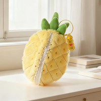 Schattig zacht transformeerbaar pluche konijn, omkeerbaar fruitvormig dieren sleutelhanger kinderspeelgoed pluche sleutelhanger speelgoed