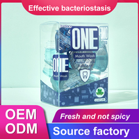 ONE 15ml Bain de bouche liquide menthe personnalisé avec logo, gelée blanchissante pour les dents, format voyage portable en capsule, usage quotidien
