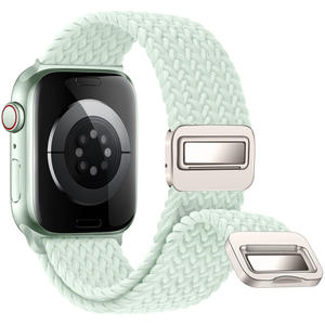 Correa de reloj tejida de nailon transpirable de ultra lujo para <span class=keywords><strong>Apple</strong></span> IWatch 10/9/8 hebilla de acero inoxidable incluida - Product Image 5