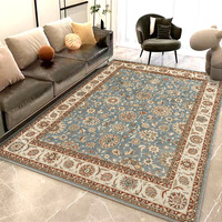 Tapis en cachemire avec support TPR, lavable, pliable, à poils courts, pour salon, chambre, chevet, canapé, table basse, tapis rembourré en polyester