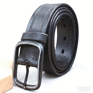 Cinturón de Cuero Genuino de Primera Calidad de 1.5 Pulgadas con Hebilla de Aleación, Estilo Retro, para Hombre, Casual, Vaquero, Diseño de Diseñador - Product Image 4