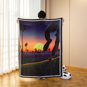 Manta de Franela Supersuave de Alta Densidad para el Hogar, para la Copa de Fútbol, Partidos de Fútbol, Competiciones, Tejida, para Gimnasio, Cubrecamas - Product Image 3