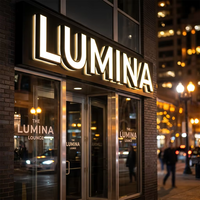 Letreros Acrílicos LED de Primera Calidad, Letras 3D Iluminadas por Delante para Barbería Profesional y Estudio de Estilismo Masculino
