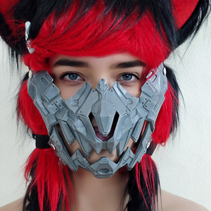 Máscara Mecánica Qiankun de Plástico Estilo Punk, Accesorio para Disfraz de Halloween, Protector Facial, Accesorio de Cosplay DIY - Product Image 1