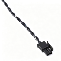 Kabel Twisted-Pair dengan Konektor Pengunci 2-Pin, Rakitan Kabel Ujung Terbuka untuk Peralatan Industri & Penerangan