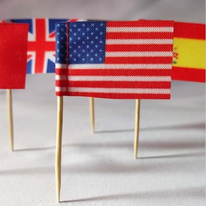 Banderitas Personalizadas Desechables <span class=keywords><strong>de</strong></span> Tela <span class=keywords><strong>de</strong></span> Poliéster para Decoración <span class=keywords><strong>de</strong></span> Cócteles, Cupcakes, Palillos, Banderas <span class=keywords><strong>de</strong></span> EE. UU. y Francia - Product Image 5