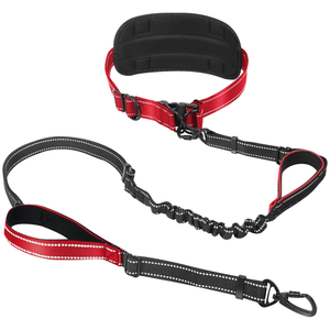 Custom Competitive Price Reflective Nylon <b>Pet</b> Lead Bungee Hands Free Dog Leash with Adjustable Waist Belt for Jogging <b>Running</b> - Product Image 5