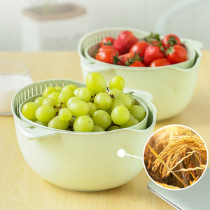 <span class=keywords><strong>Panier</strong></span> à linge rotatif double couche épaissi pour la cuisine, idéal pour laver les fruits - Vente en gros - Product Image 5