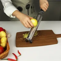 Heetverkochte kookgerei: Zester, rasp voor fruit, citrus, citroen, roestvrijstalen citroenrasp & kaasrasp