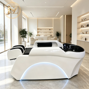 Lit de lavage électrique professionnel pour salon de coiffure, inclinable et réglable, avec éclairage LED intégré – Vente en gros directe usine - Product Image 5