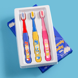 Little Cow Adventure - Cepillo de dientes para niños, cerdas suaves, paquete de 3, para niños de 6 a 15 años, caja de regalo con orificio cuadrado - Product Image 4