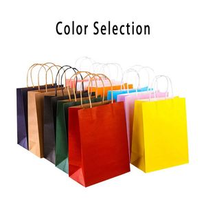 Bolsas de Compra Plegables Biodegradables de Todo Tipo, Bolsa de Compra Reutilizable Cuadrada con Asas de Papel Kraft - Product Image 5