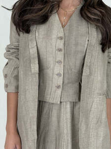 Bộ thời trang kín đáo 3 món gồm áo và chân váy, bộ đồ công sở cho phụ nữ Hồi giáo, kèm blazer - Product Image 3