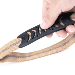 Tali mobil 2in1 untuk anjing sedang besar reflektif Khaki desain taktis gesper katak tahan ledakan dapat disesuaikan nilon hewan peliharaan - Product Image 4