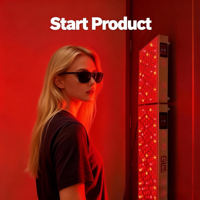 GLPE NEUES Design Professionelles 237-LED Rotlicht-Panel 7 Wellenlängen >200mW/cm² Bestrahlungsstärke Ganzkörper-Lichtbett für Klinikanwendungen
