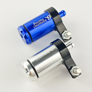 Filtre à carburant pour moto Qiangye, réservoir de liquide de frein en alliage d'aluminium 6 mm, bleu argenté - Product Image 2