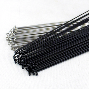 Stainless Steel Spokes 14G Silver with Brass <b>Caps</b> Durable UCP Finish for <b>Mountain</b> Road Bike - Product Image 1