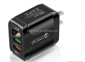 Nuevo Cargador Rápido para Teléfono con Pantalla Digital y Doble USB QC 3.0, 5V3A, Compatible con UE, EE. UU. y Reino Unido - Product Image 4