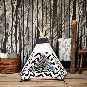 Popular tienda de campaña de lona de algodón <span class=keywords><strong>para</strong></span> mascotas <span class=keywords><strong>Casa</strong></span> de perro plegable gato Camping dormir funcional de una sola capa 2 personas lavable Canvac <span class=keywords><strong>tipi</strong></span> tienda - Product Image 2