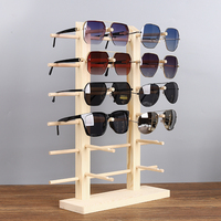 Présentoir en bois massif double couche Moya SM1918 pour lunettes et lunettes de soleil, idéal pour les magasins et le rangement de bureau