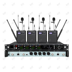 Système de microphone sans fil professionnel 4 canaux AD4Q, numérique, avec micros portables, bodypack, cravate et serre-tête, piles AA, connecteur XLR, 50 MHz - Product Image 4