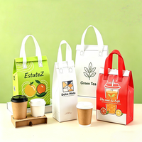 Sac isotherme jetable en non-tissé épaissi avec feuille d'aluminium, personnalisable avec logo, pour la livraison de repas et le stockage alimentaire en gros