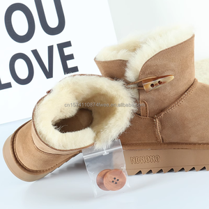 Custom Wholesale Sheepskin Fur Integrated Ladies <strong>Uggs</strong> <strong>Platform</strong> Round Toe Snow Boots Anti-Slip Soft Winter Outdoor - Product Image 3