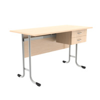 Bureau d'ordinateur de style moderne pour l'école, bureau d'enseignant avec tiroir à 3 niveaux