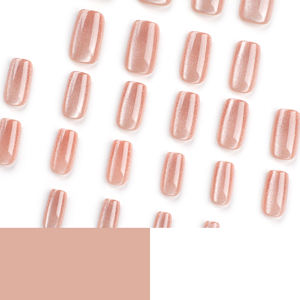 Gel souple X Press On Short Solid Color cat eye nail Amande Stick On <span class=keywords><strong>Faux</strong></span> <span class=keywords><strong>ongles</strong></span> Press On Manucure Gel Tip Nails - Product Image 3