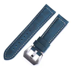 Accessori per orologi 10 colori 20mm 22mm cinturino in <span class=keywords><strong>pelle</strong></span> di <span class=keywords><strong>coccodrillo</strong></span> <span class=keywords><strong>cinturini</strong></span> per orologi Vintage in <span class=keywords><strong>pelle</strong></span> di cavallo pazzo 24mm - Product Image 5