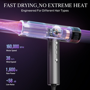 Asciugacapelli Ionico Negativo Portatile con Diffusore, Asciugacapelli Elettrico da Viaggio per Hotel, <span class=keywords><strong>Spazzola</strong></span> Styler ad Aria Calda - Product Image 2