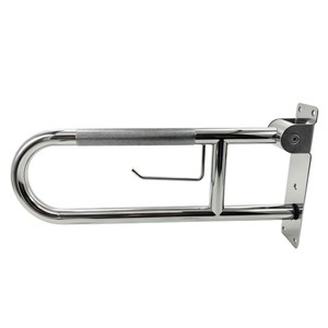 Barre d'appui pour toilettes en acier inoxydable, pliable, en forme de U, antidérapante, sans obstacle, pour personnes âgées et handicapées - Product Image 4