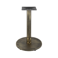 Café Acier Piédestal Tulipe Laiton Rectangle Métal Poli 914mm Base de Table pour Mobilier de Bureau