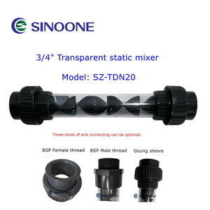Sinoone 3/4 Inch Màu Sắc Rõ Ràng Upvc Hiệu Quả Cao Ozone Chất Lỏng Thiết Bị Trộn Tĩnh Mixer DN20 Cho Xử Lý Nước - Product Image 2
