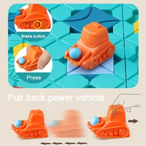 118 Challenges Kids Brain Teaser Puzzle Logical Training Toys Road Blocks Construction Car Maze Track Toy Educational Board Game