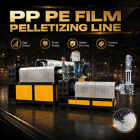 Granulateur de recyclage de plastique à vis simple haute capacité et haute efficacité pour ABS, HDPE, PP, PE