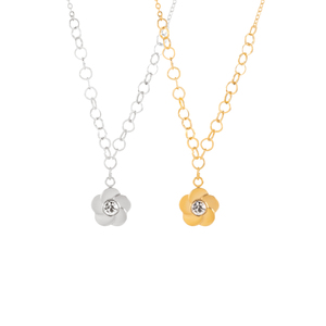 <strong>Flower</strong> <strong>Necklace</strong> Stainless Steel Pendant Gold Plated Rose Big Sun Hawaii Murakami Sterling Silver <strong>Pressed</strong> Birth <strong>Flower</strong> <strong>Necklaces</strong> - Product Image 1