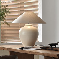 Lampe de table en céramique de style japonais, interrupteur à bouton-poussoir LED, design Wabi-sabi, pour salon, chambre à coucher, chevet, style homestay