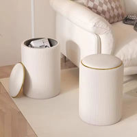 Pouf de Rangement Pliable en Tissu de Luxe, Design Moderne pour Appartement, Chambre, Salon, École, Hôtel, Mobilier de Maison