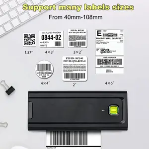Imprimante d'étiquettes de codes à barres thermiques IPRT, imprimante d'étiquettes d'expédition 4x6, à utiliser pour les étiquettes autocollantes