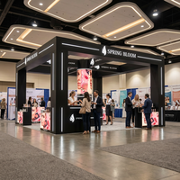 Stand de salon professionnel pour bijoux, 20 x 20, en aluminium, avec éclairage, cadre modulaire personnalisé de luxe rétroéclairé