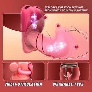 Kadın giyilebilir 3 in 1 uzaktan seks vibratör enayi yapay penis klitoris stimülatörü titreşimli külot vibratör kadınlar için - Product Image 3