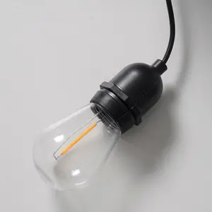Supplier e27 48ft S14 A60 20m 50m Waterproof Outdoor LED Festoon String Light